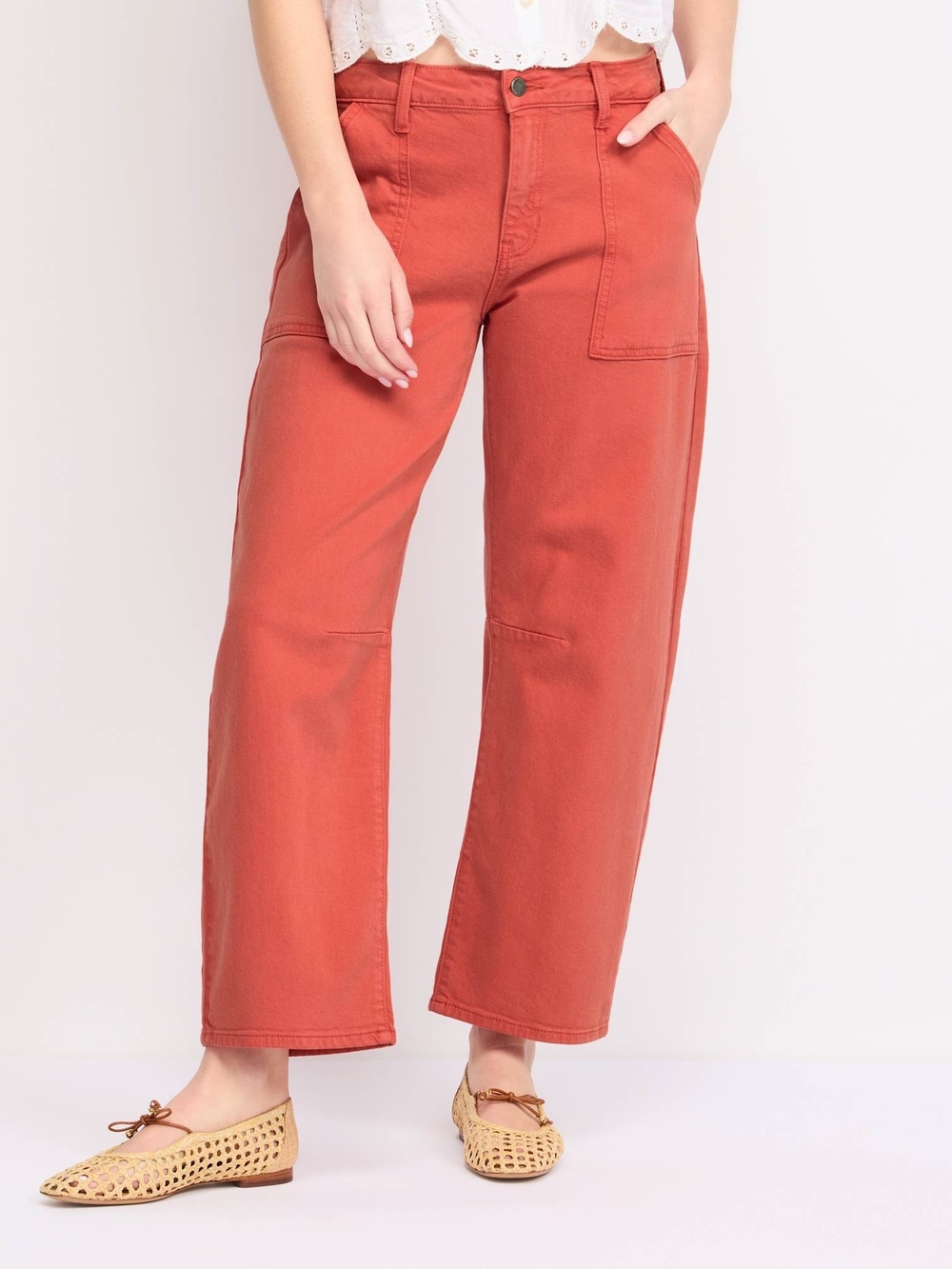 Utility Seamed Barrel Jean